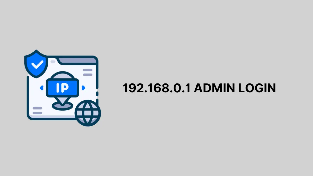 192.168.0.1 router login page for accessing admin settings.
